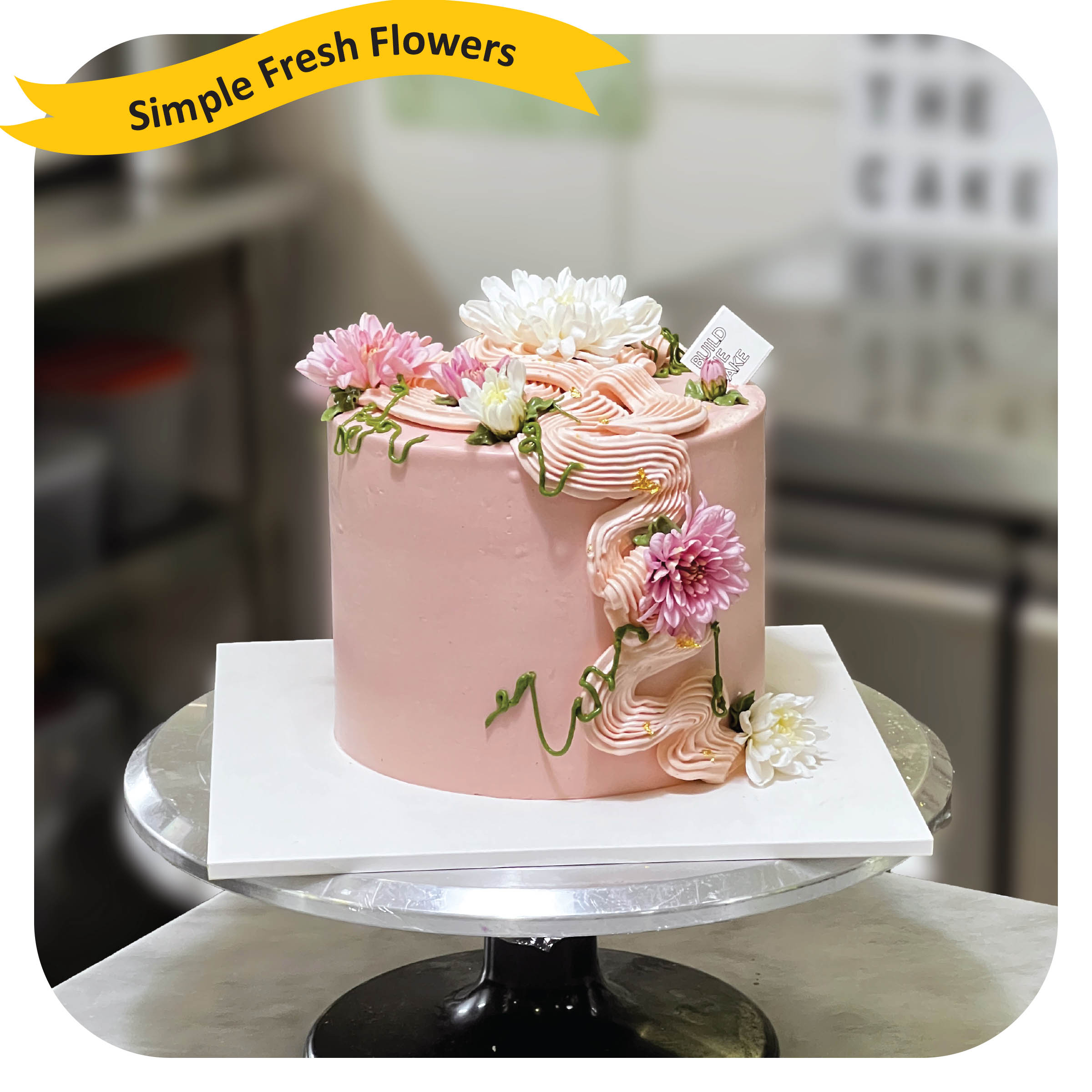 Custom Fresh Flower Cake